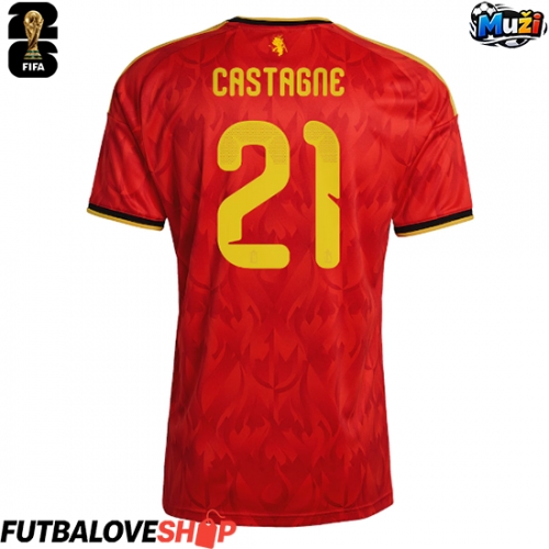 Dres Belgicko Timothy Castagne #21 Domáci MS 2026 Krátky Rukáv